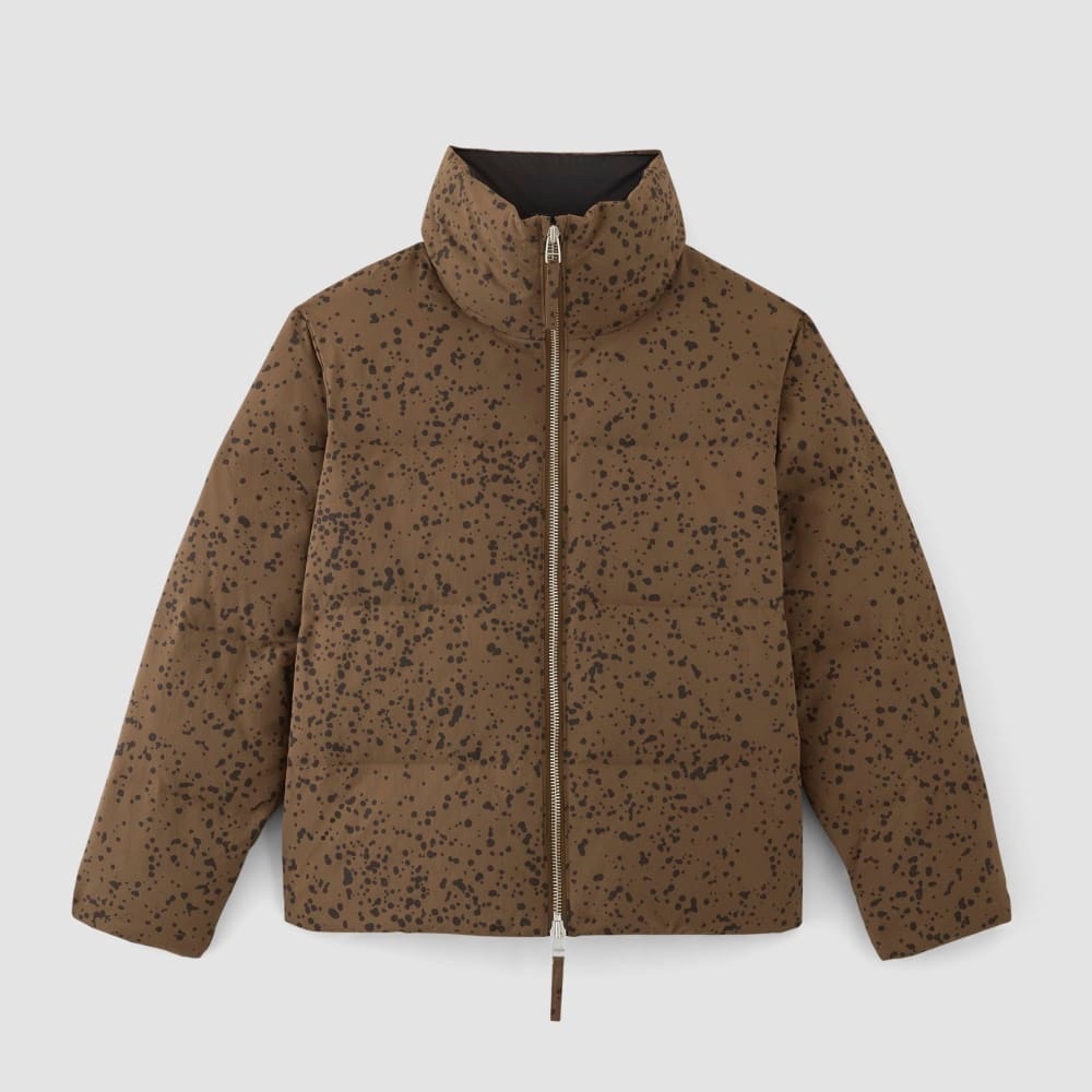 Everlane Brown Patterned Puffer Jacket